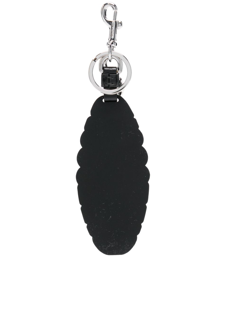 Portachiavi con logo e dettaglio in nero 
