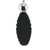 Portachiavi con logo e dettaglio in nero 
