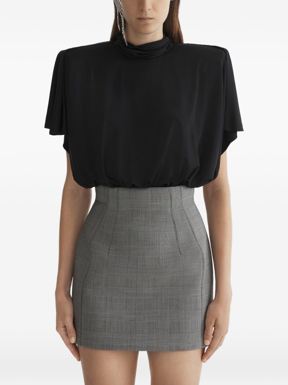 Body drapeggiato power in nero Mugler - donna 