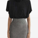 Body drapeggiato power in nero Mugler - donna 