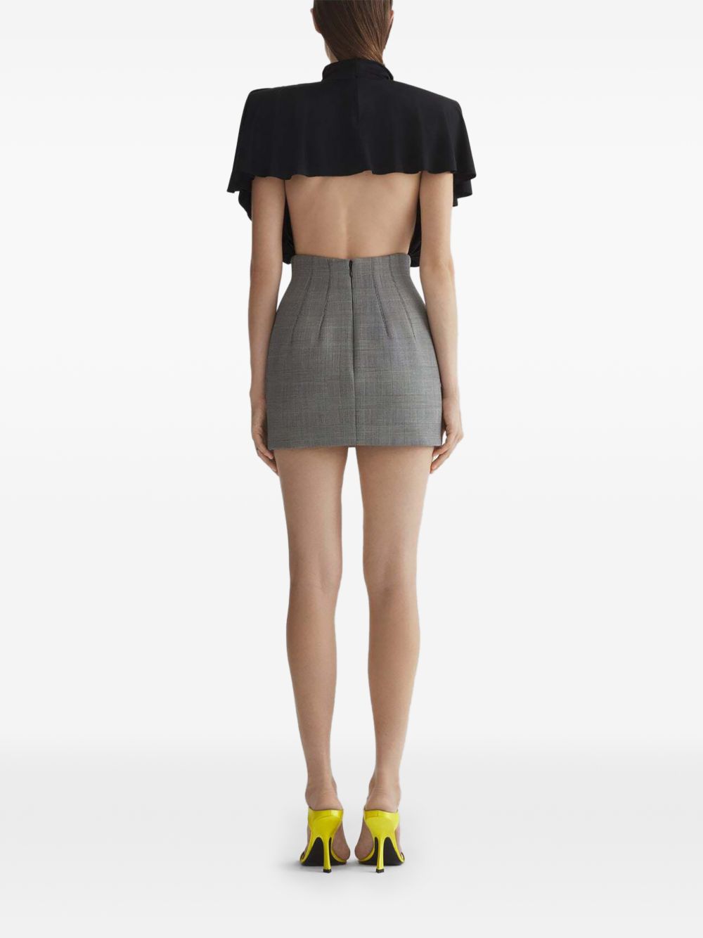 Body drapeggiato power in nero Mugler - donna 