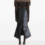 Body drapeggiato power in marrone Mugler - donna 