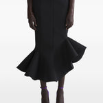 Gonna a sirena in nero Mugler - donna 