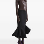 Gonna a sirena in nero Mugler - donna 