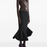 Gonna a sirena in nero Mugler - donna 