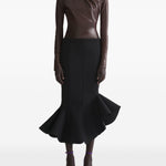 Gonna a sirena in nero Mugler - donna 
