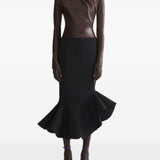 Gonna a sirena in nero Mugler - donna 