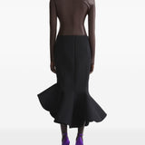 Gonna a sirena in nero Mugler - donna 