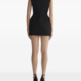 Abito stockman con spalline in nero Mugler - donna 