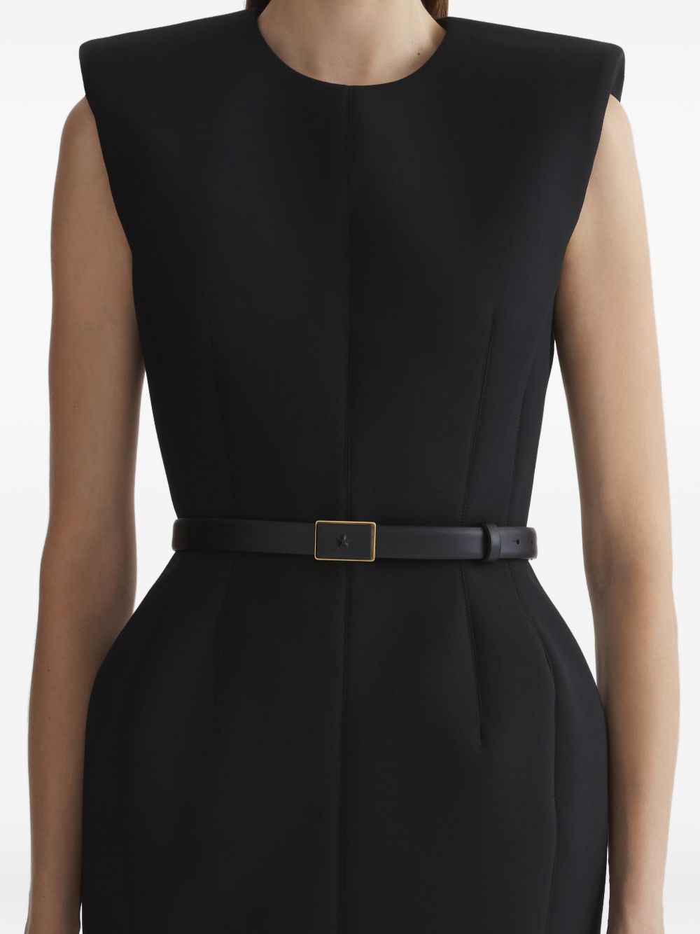 Abito stockman con spalline in nero Mugler - donna 