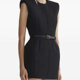 Abito stockman con spalline in nero Mugler - donna 