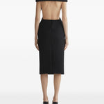 Abito scolpito con spelle scoperte in nero Mugler - donna 