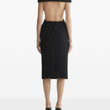 Abito scolpito con spelle scoperte in nero Mugler - donna 