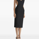 Abito scolpito con spelle scoperte in nero Mugler - donna 
