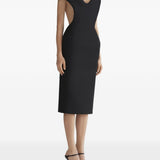 Abito scolpito con spelle scoperte in nero Mugler - donna 