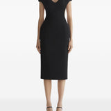 Abito scolpito con spelle scoperte in nero Mugler - donna 