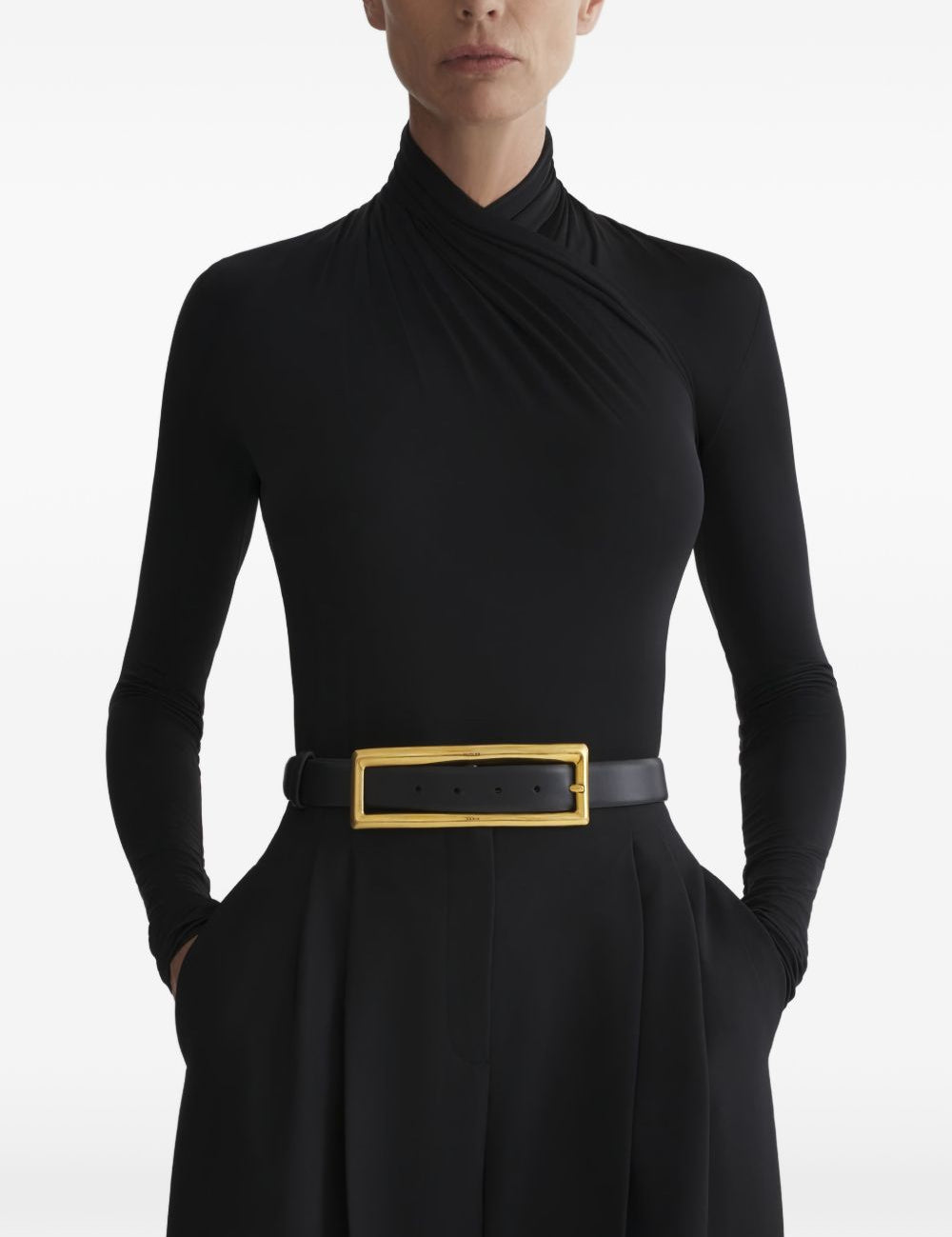 Body con dettaglio a incrocio in nero Mugler - donna 