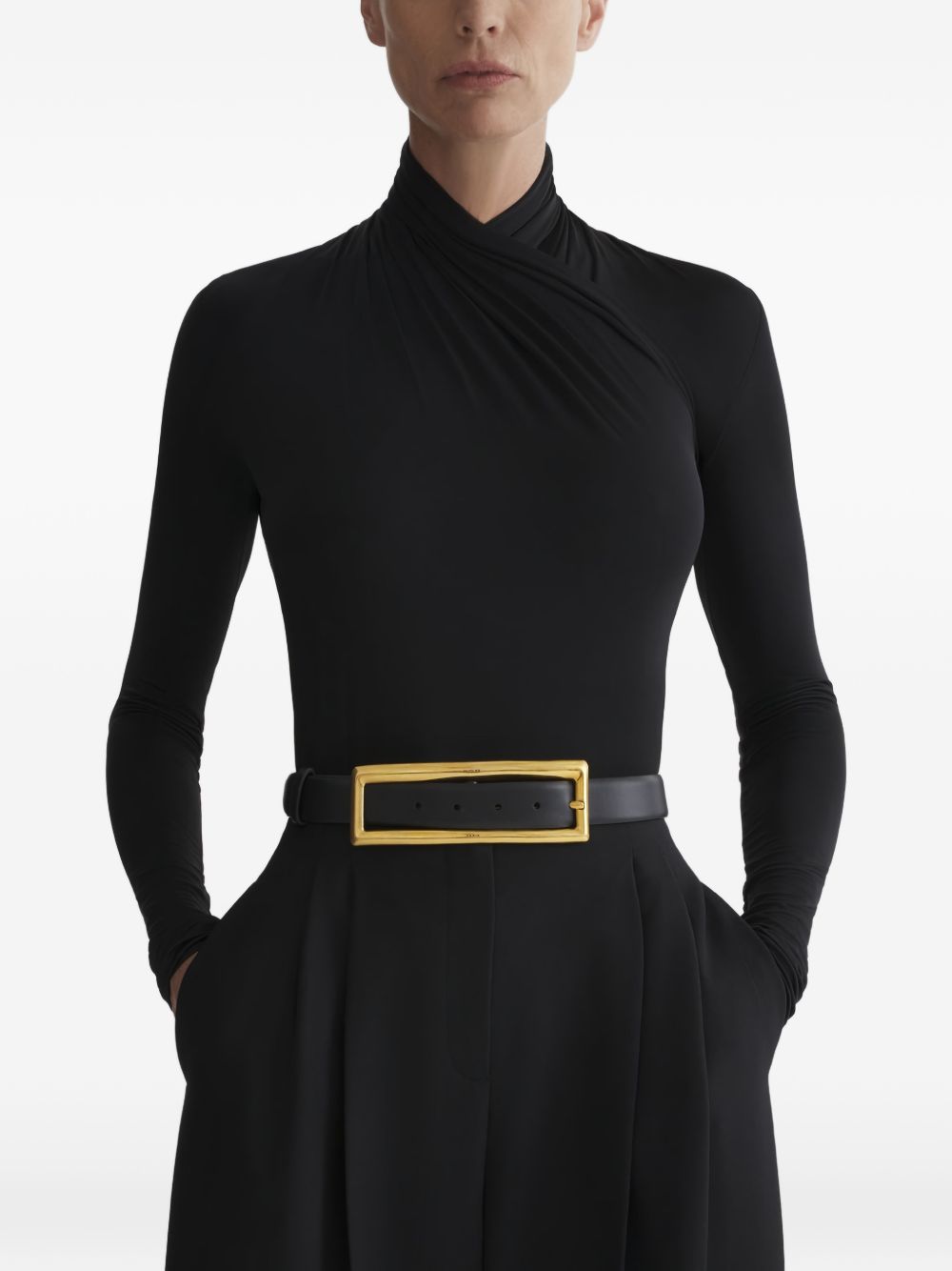 Body con dettaglio a incrocio in nero Mugler - donna 