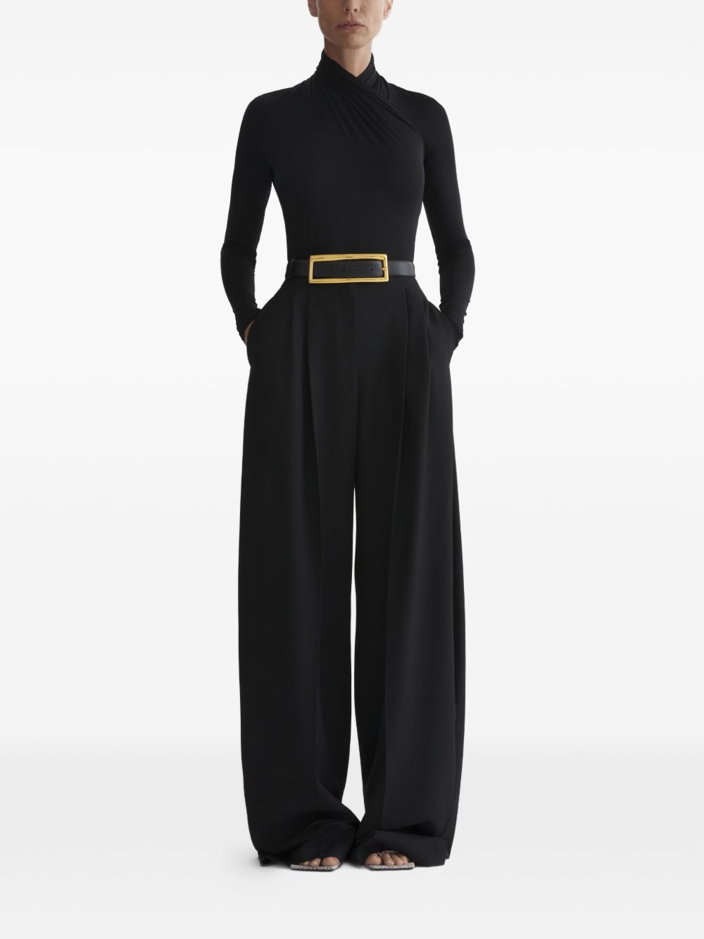 Body con dettaglio a incrocio in nero Mugler - donna 