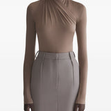 Body con dettaglio a incrocio in marrone Mugler - donna 