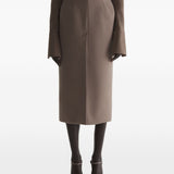 Gonna midi con cuciture in marrone Mugler - donna 