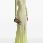 Abito lungo in jersey  a collo alto in giallo Mugler - donna 
