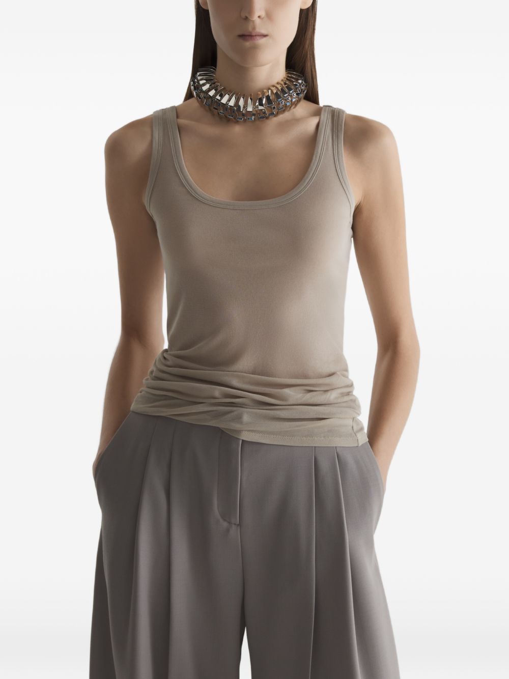 Canotta in jersey in beige Mugler - donna 