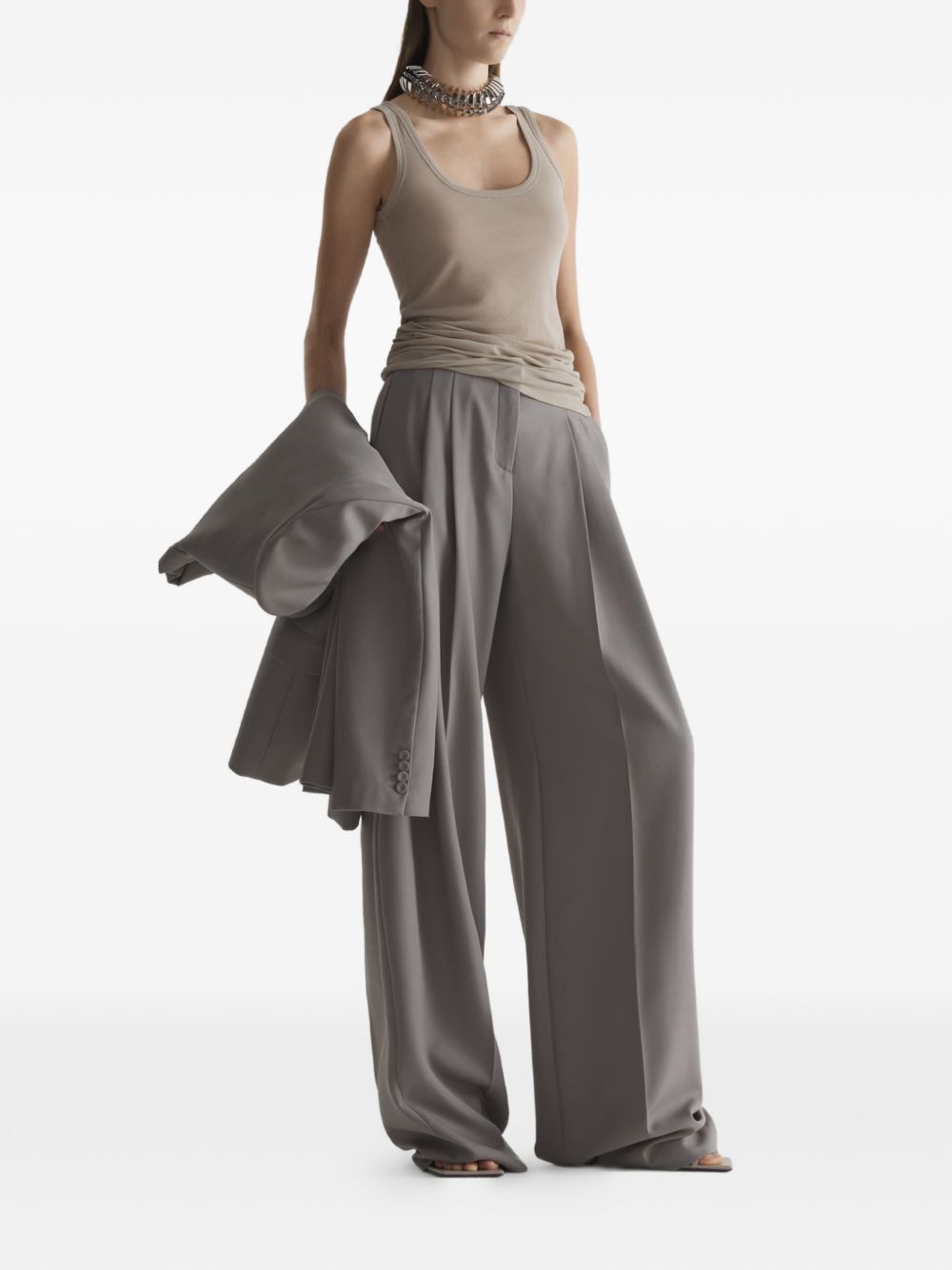Canotta in jersey in beige Mugler - donna 