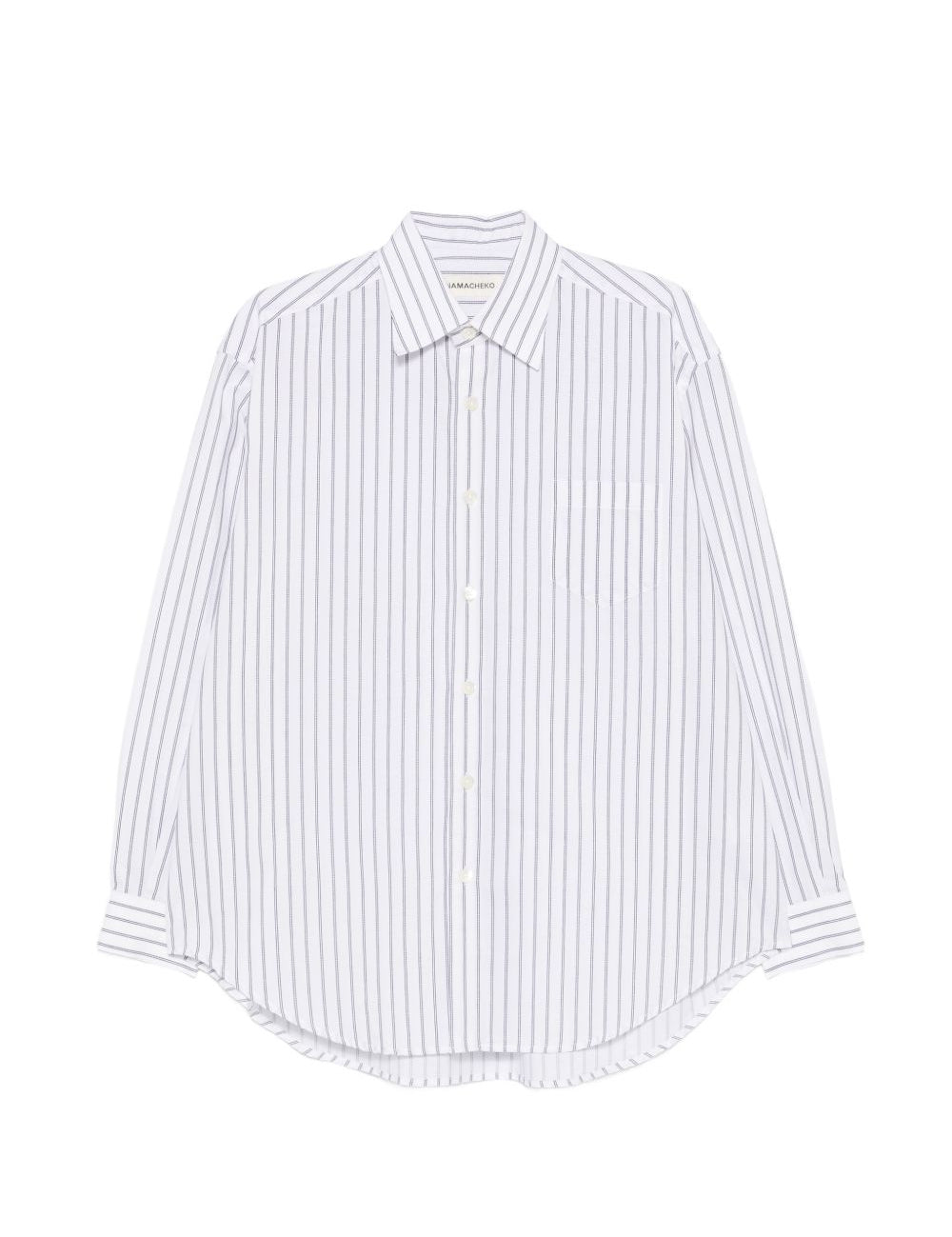 Camicia a righe con colletto classico in bianco Namacheko - uomo 