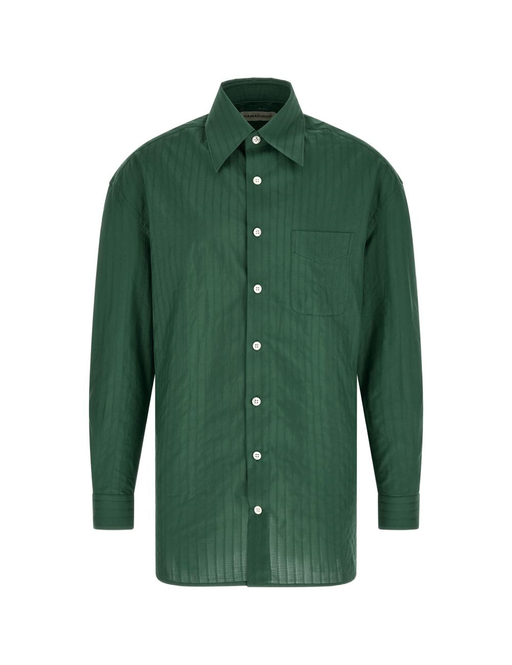 Camicia a righe grinda in verde Namacheko - uomo 