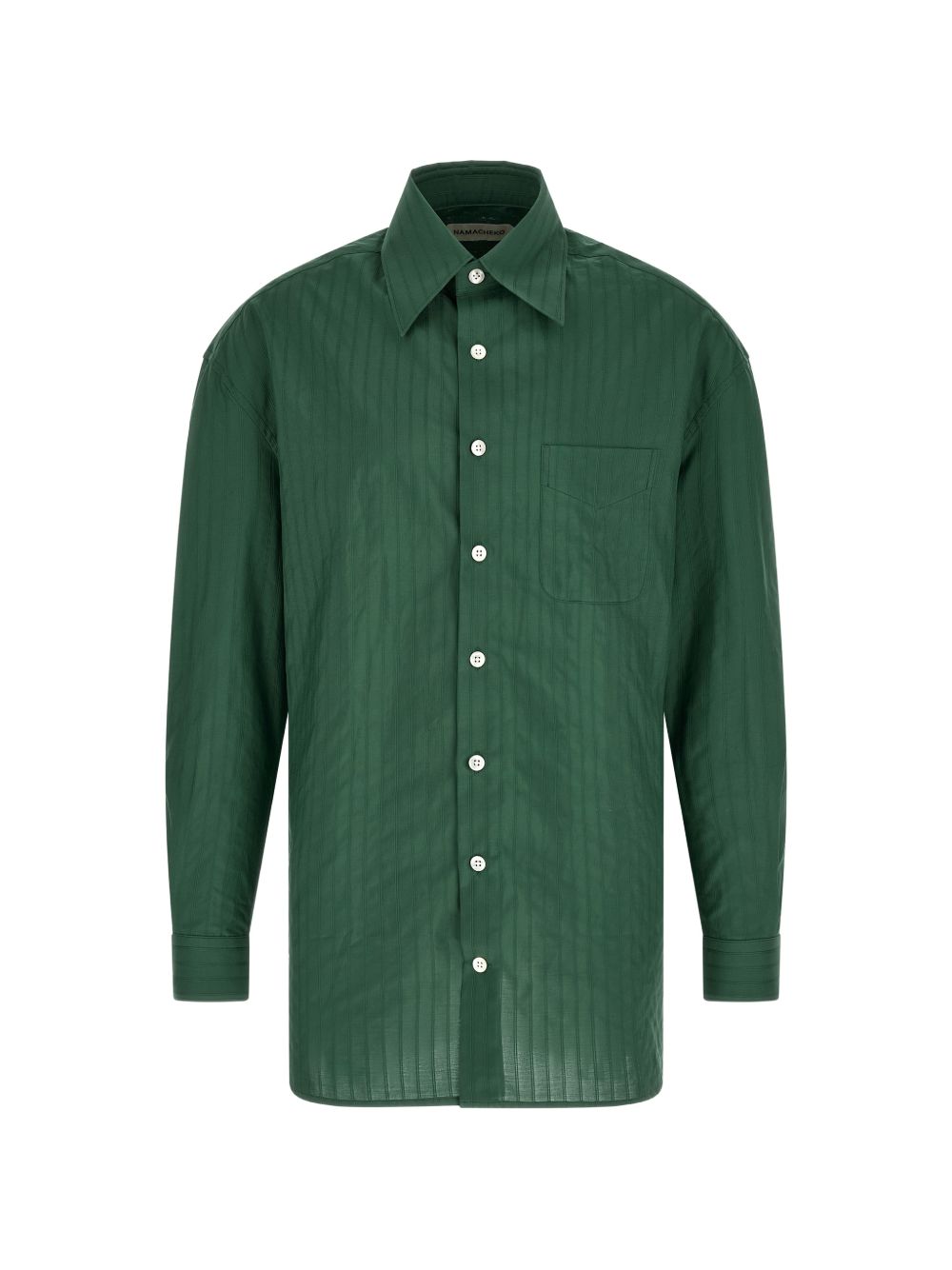 Camicia a righe grinda in verde Namacheko - uomo 