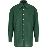 Camicia a righe grinda in verde Namacheko - uomo 
