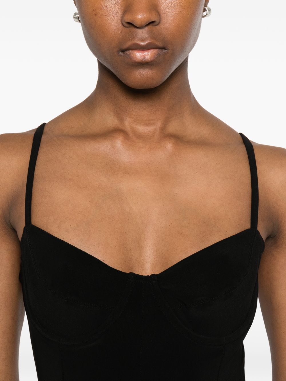 Mini abito con spalline sottili in nero Norma kamali - donna 