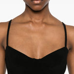 Mini abito con spalline sottili in nero Norma kamali - donna 