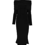Abito con spalle scoperte in nero Norma kamali - donna 