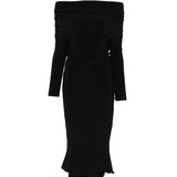 Abito con spalle scoperte in nero Norma kamali - donna 