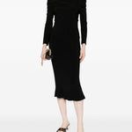 Abito con spalle scoperte in nero Norma kamali - donna 