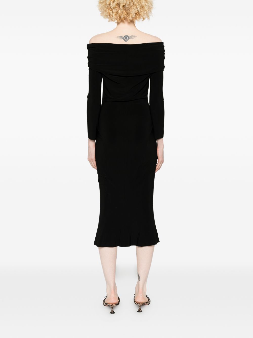 Abito con spalle scoperte in nero Norma kamali - donna 