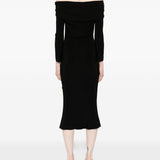 Abito con spalle scoperte in nero Norma kamali - donna 