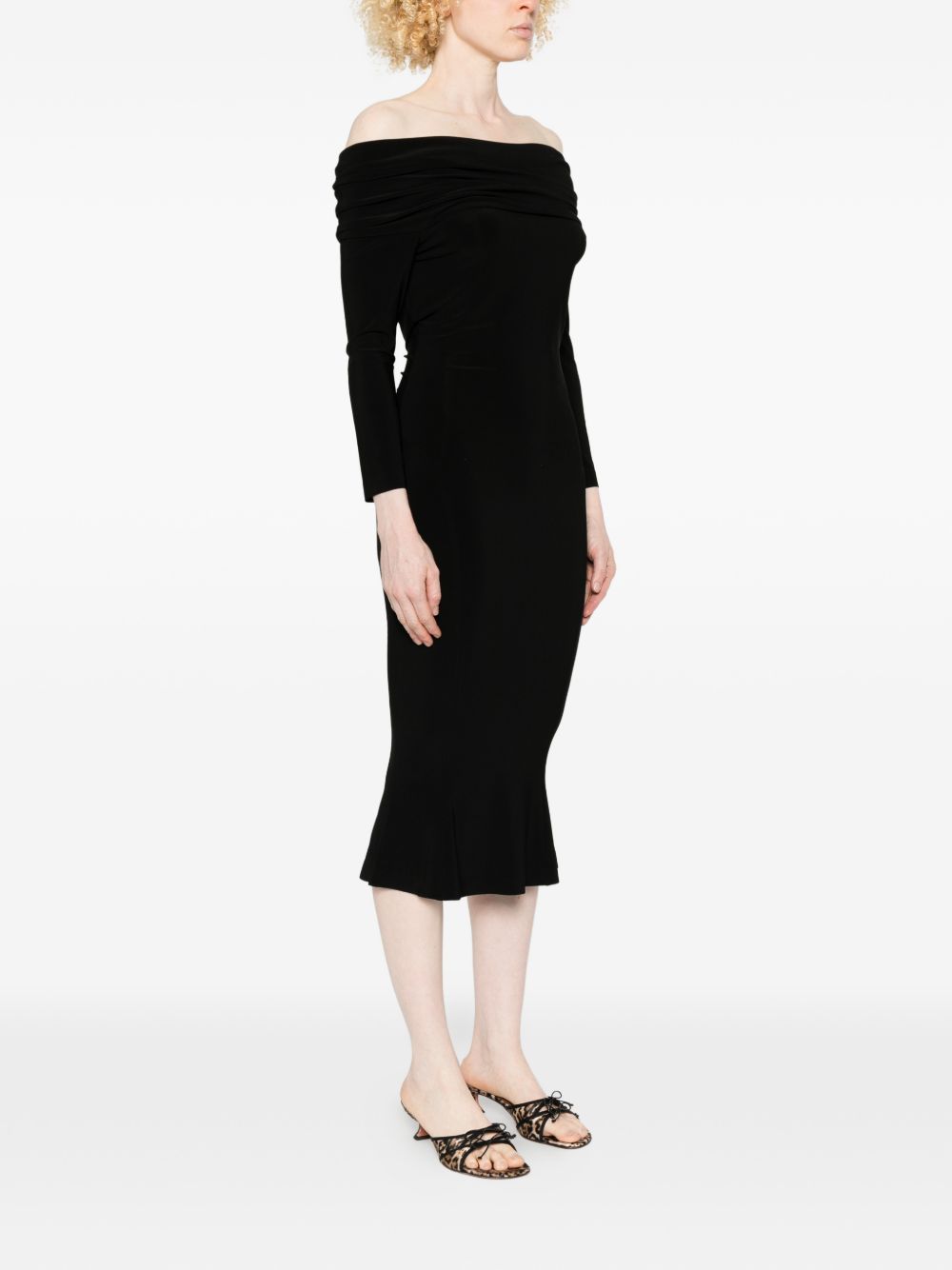 Abito con spalle scoperte in nero Norma kamali - donna 