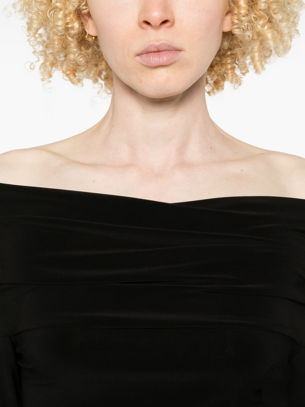 Abito con spalle scoperte in nero Norma kamali - donna 