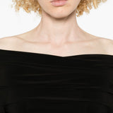 Abito con spalle scoperte in nero Norma kamali - donna 