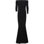 Abito lungo con spalle scoperte in nero Norma kamali - donna 