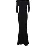 Abito lungo con spalle scoperte in nero Norma kamali - donna 