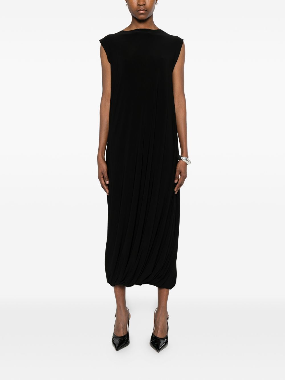 Abito midi senza maniche in nero Norma kamali - donna 
