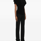 Camicetta drappeggiata in nero Norma kamali - donna 