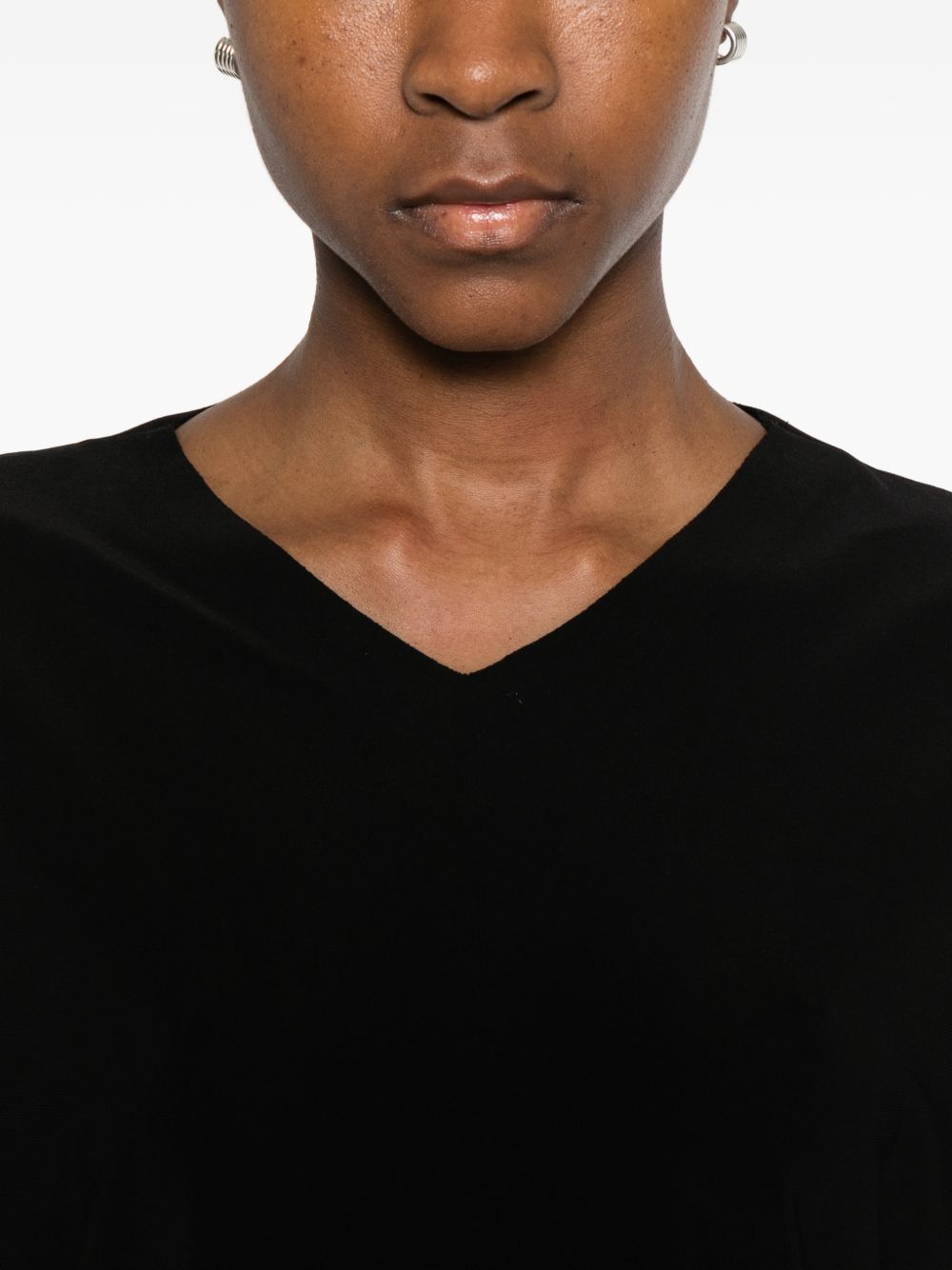 Camicetta drappeggiata in nero Norma kamali - donna 