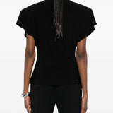 Camicetta drappeggiata in nero Norma kamali - donna 