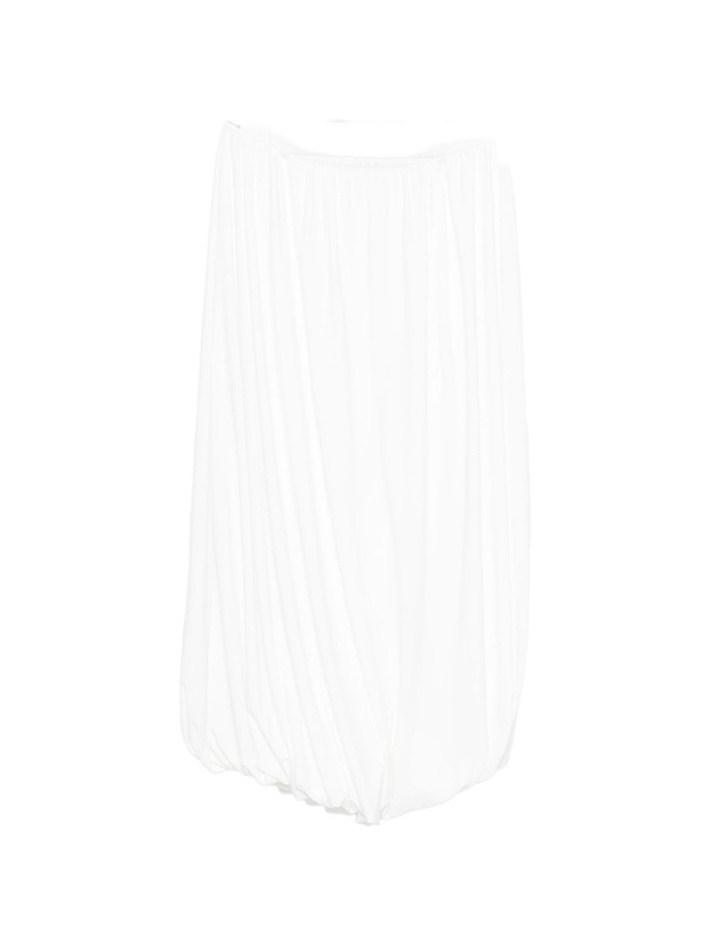 Gonna midi arricciata in bianco Norma kamali - donna 