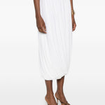 Gonna midi arricciata in bianco Norma kamali - donna 